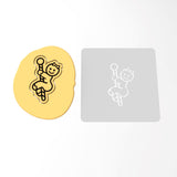 Gingerbread Stripper on Pole Cookie Cutter | Stamp | Stencil #1 Xmas / Winter / NYE Cookie Cutter Lady 2 Inch Small Cupcake Stamp Only Yes