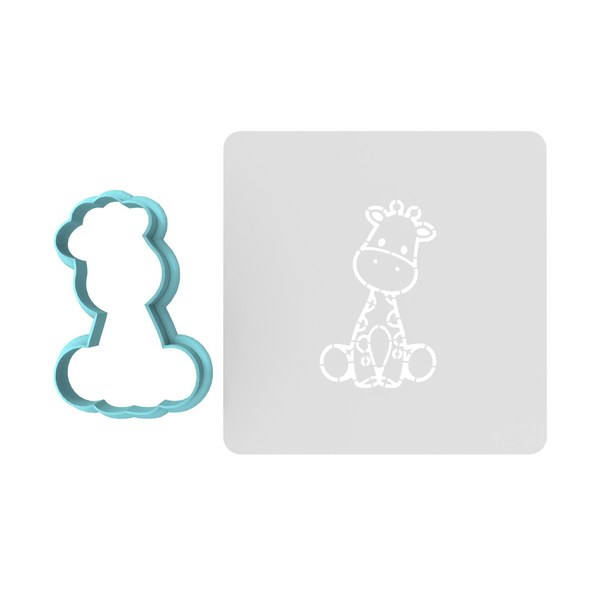 Giraffe Cookie Cutter Stamp & Outline #3
