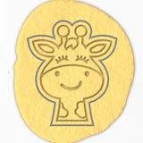 Giraffe Face Cookie Cutter Stamp & Outline #1