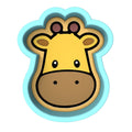 Giraffe Face Cookie Cutter Stamp & Outline #2