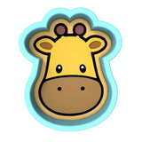 Giraffe Face Cookie Cutter Stamp & Outline #2