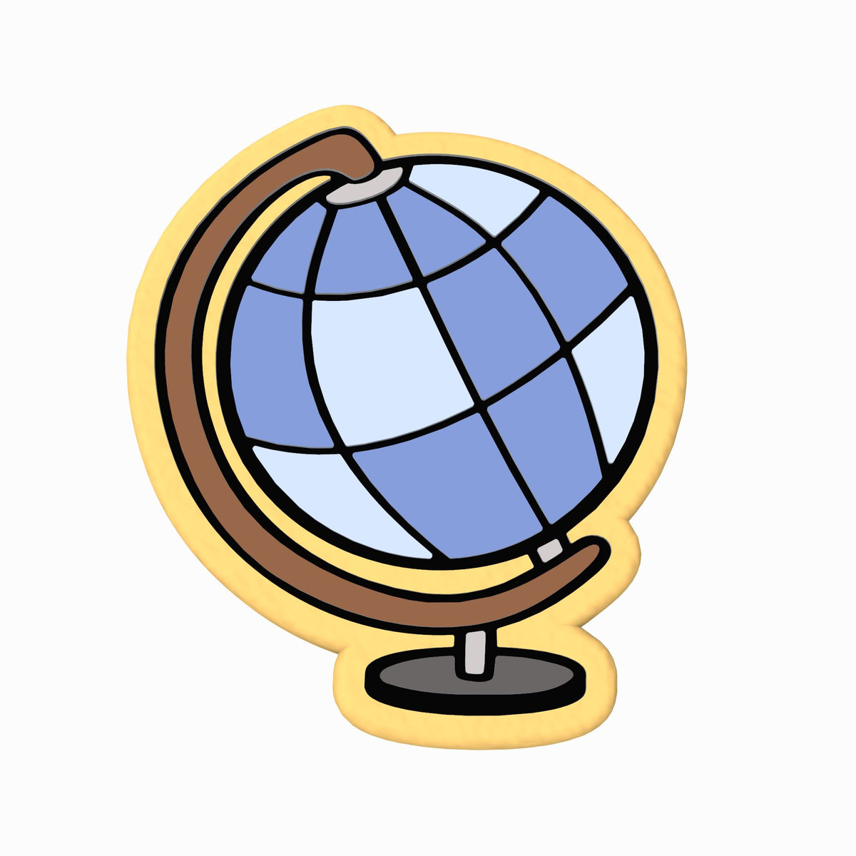 Globe Cookie Cutter | Stamp | Stencil #1