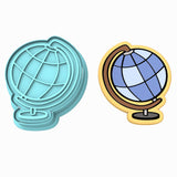 Globe Cookie Cutter | Stamp | Stencil #1