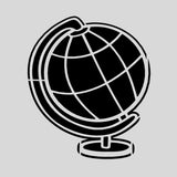 Globe Cookie Cutter | Stamp | Stencil #1