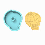 Globe Cookie Cutter | Stamp | Stencil #1