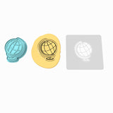 Globe Cookie Cutter | Stamp | Stencil #1