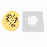 Globe Cookie Cutter | Stamp | Stencil #1
