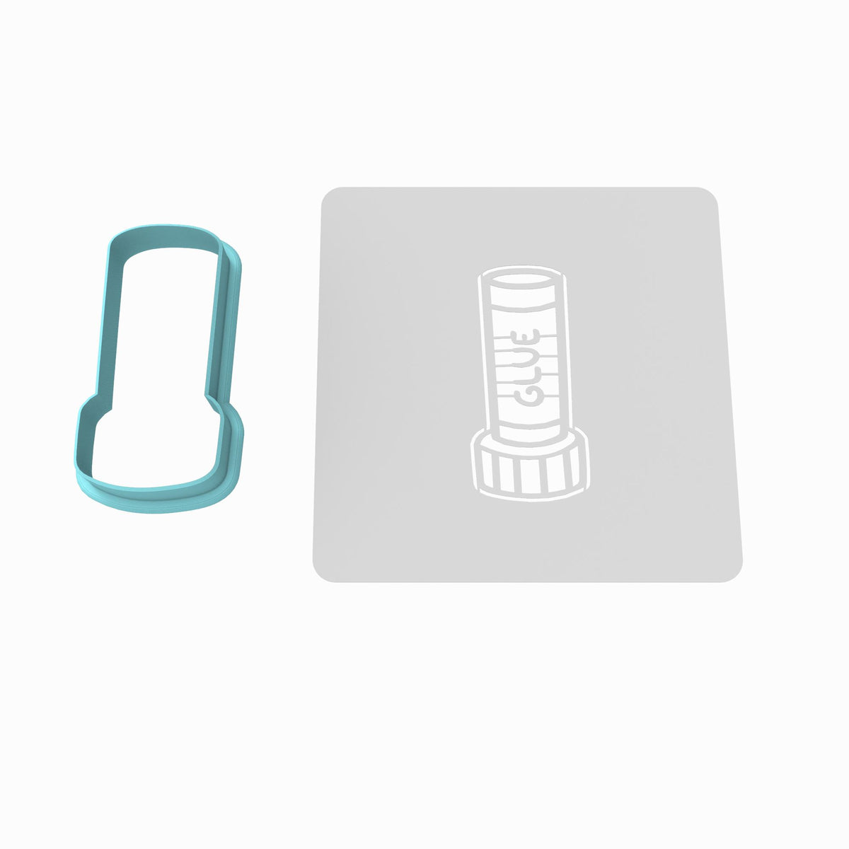 Glue Stick Cookie Cutter | Stamp | Stencil #1