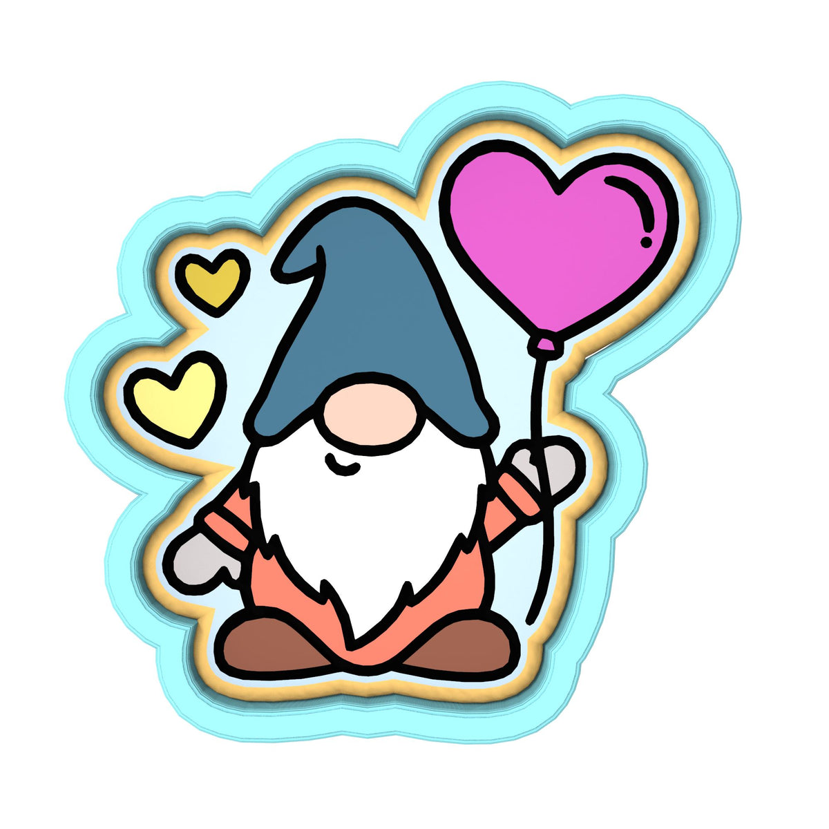 Gnome Balloon Cookie Cutter | Stamp | Stencil #1 Cookie Cutter Lady 