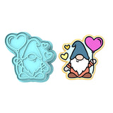 Gnome Balloon Cookie Cutter | Stamp | Stencil #1 Cookie Cutter Lady MINI - 2 Inches (5cm) **BUNDLE** Cutter + Stamp 