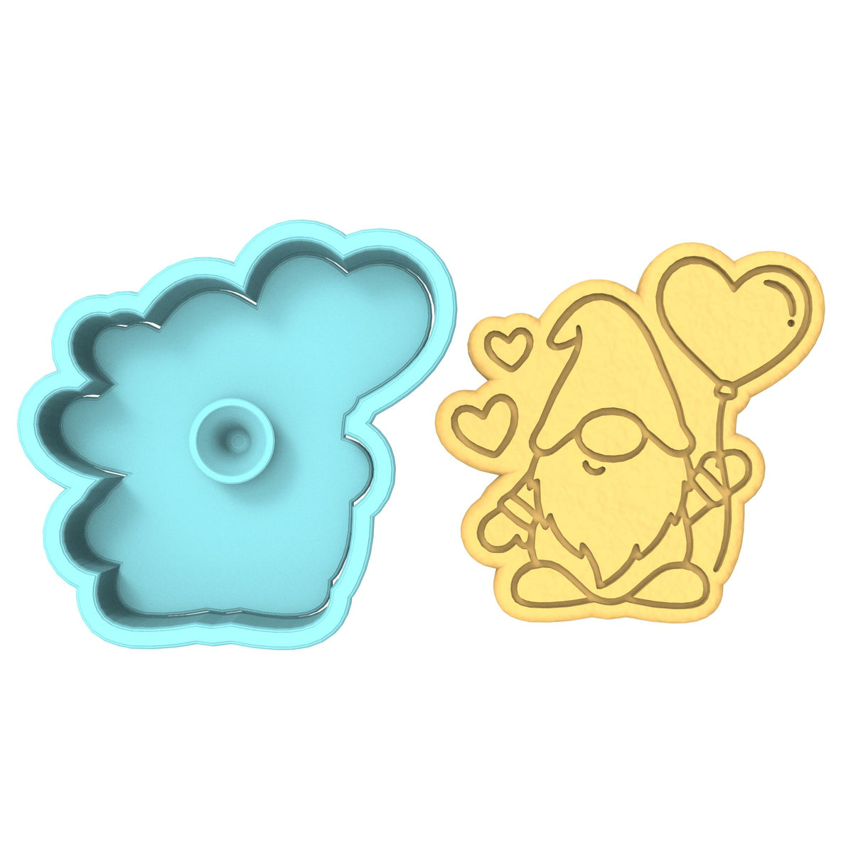 Gnome Balloon Cookie Cutter | Stamp | Stencil #1 Cookie Cutter Lady 