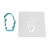 Gnome Elf Cookie Cutter | Stamp | Stencil #1 Xmas / Winter / NYE Cookie Cutter Lady MINI - 2 Inches (5cm) **BUNDLE** Cutter + Stencil 