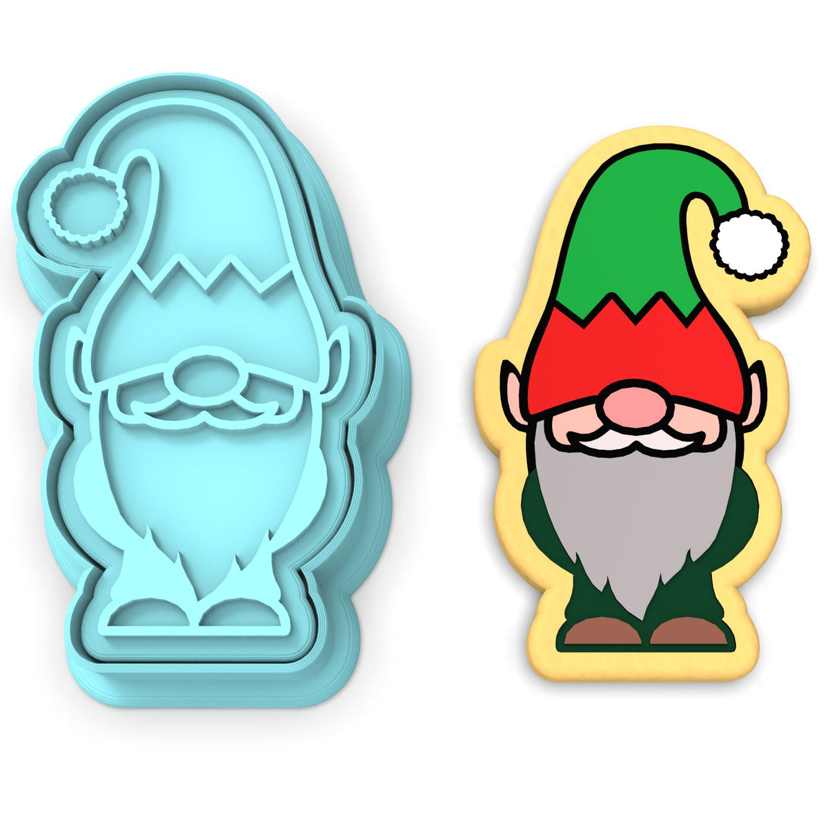 Gnome Elf Cookie Cutter | Stamp | Stencil #1