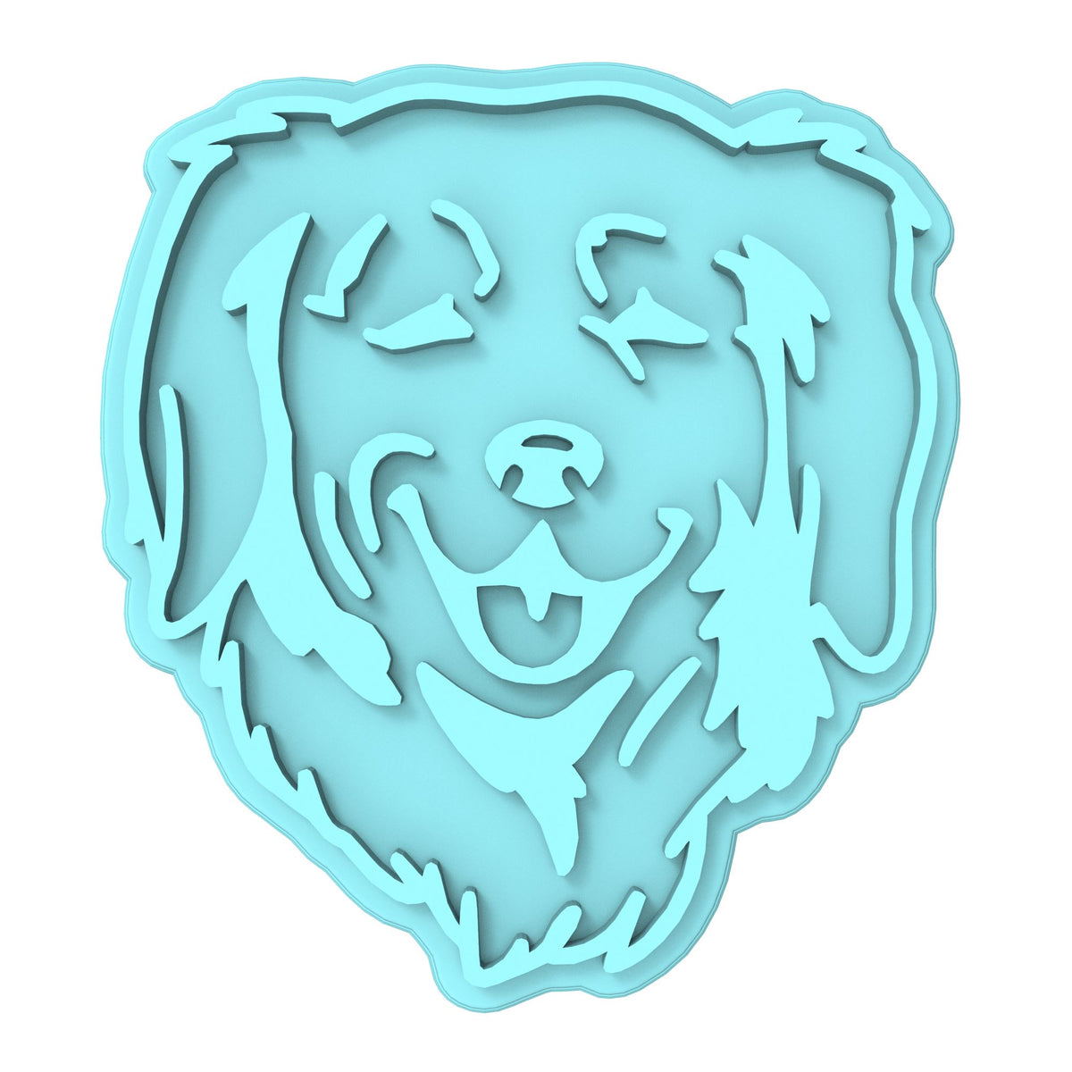 Golden Retriever Cookie Cutter | Stamp | Stencil #1 Animals & Dinosaurs Cookie Cutter Lady MINI - 2 Inches (5cm) Stamp ONLY 