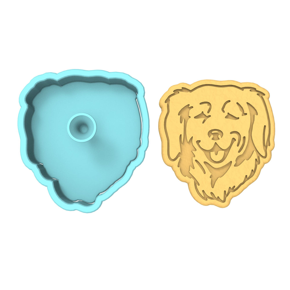 Golden Retriever Cookie Cutter | Stamp | Stencil #1 Animals & Dinosaurs Cookie Cutter Lady 