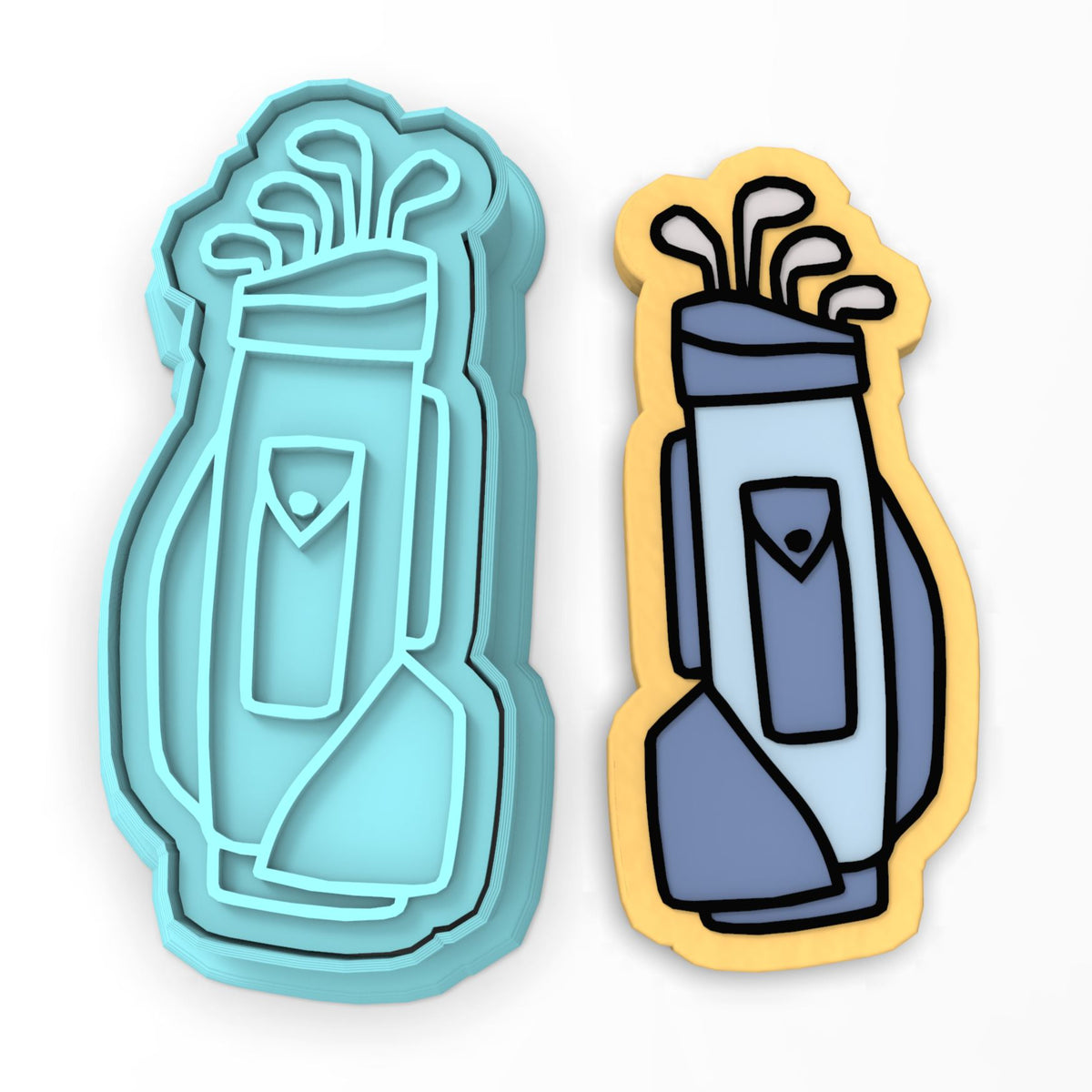 Golf Bag Cookie Cutter | Stamp | Stencil #1