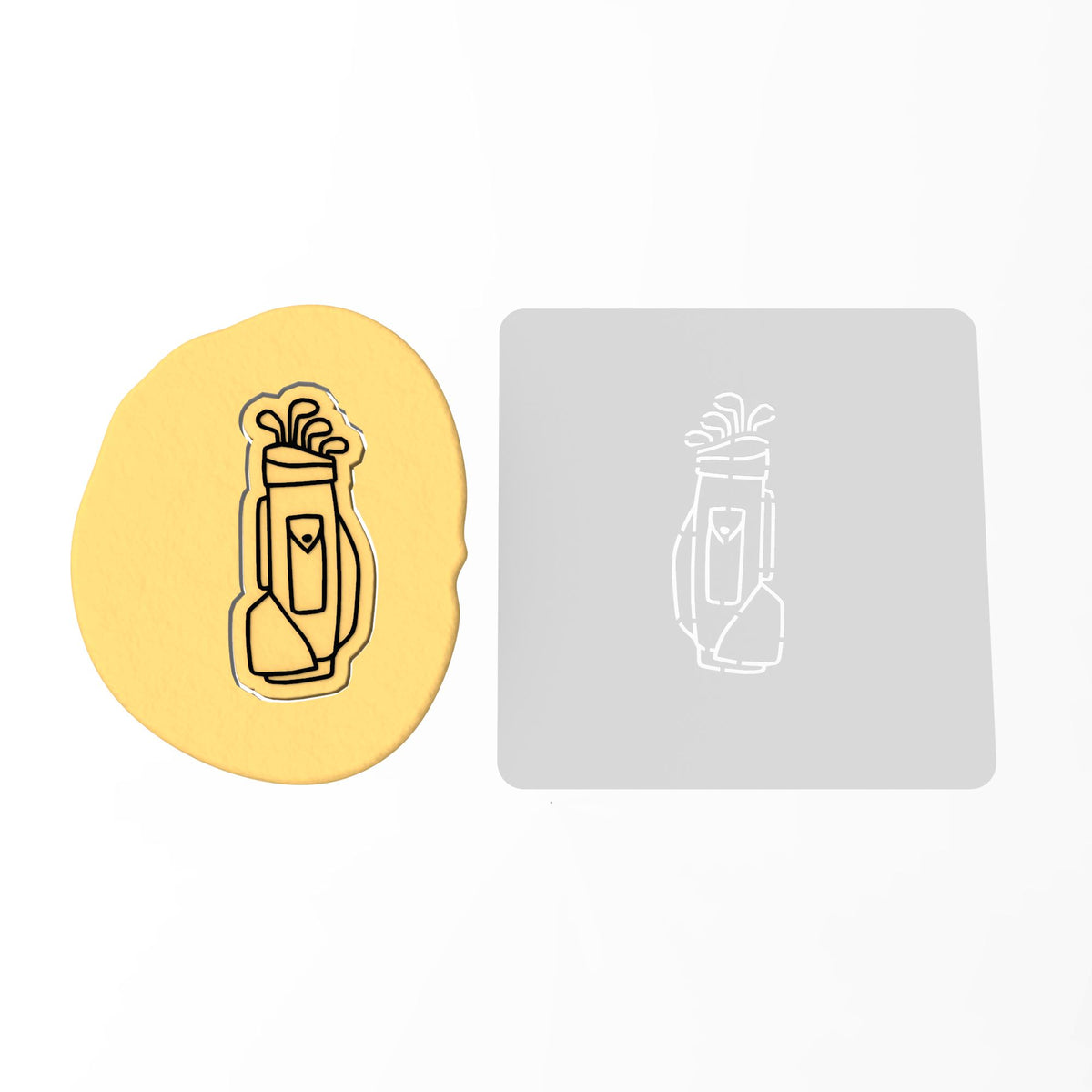 Golf Bag Cookie Cutter | Stamp | Stencil #1