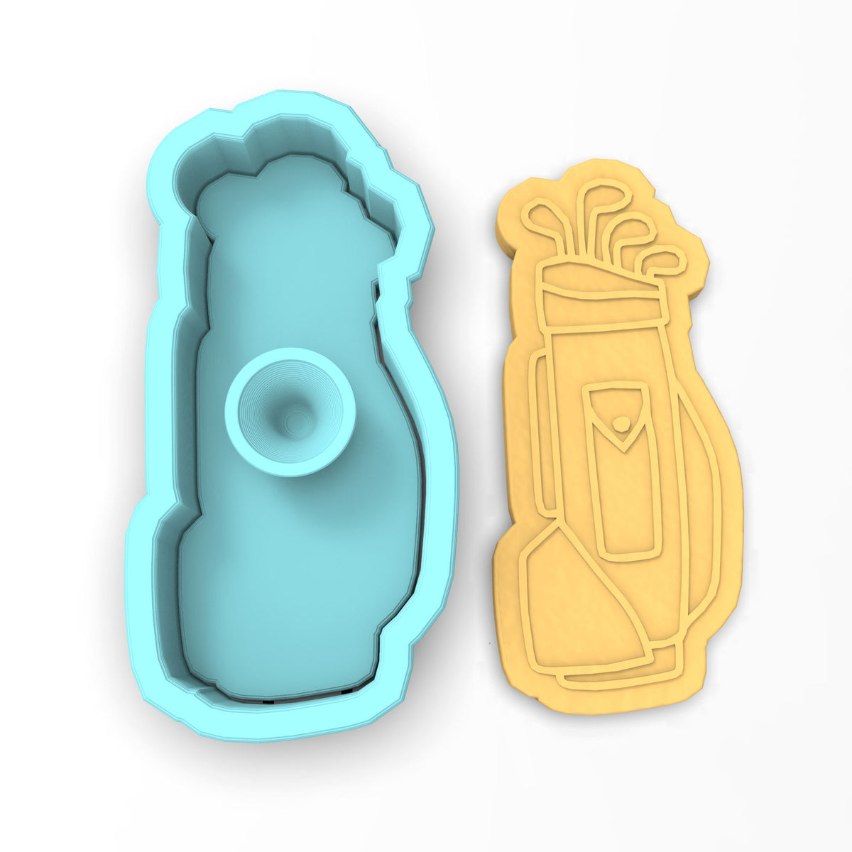 Golf Bag Cookie Cutter | Stamp | Stencil #1
