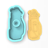 Golf Bag Cookie Cutter | Stamp | Stencil #1