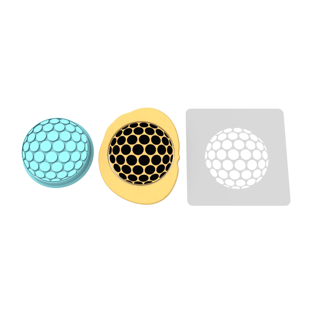 Golf Ball Cookie Cutter | Stamp | Stencil #1