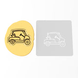 Golf Cart Cookie Cutter | Stamp | Stencil #1