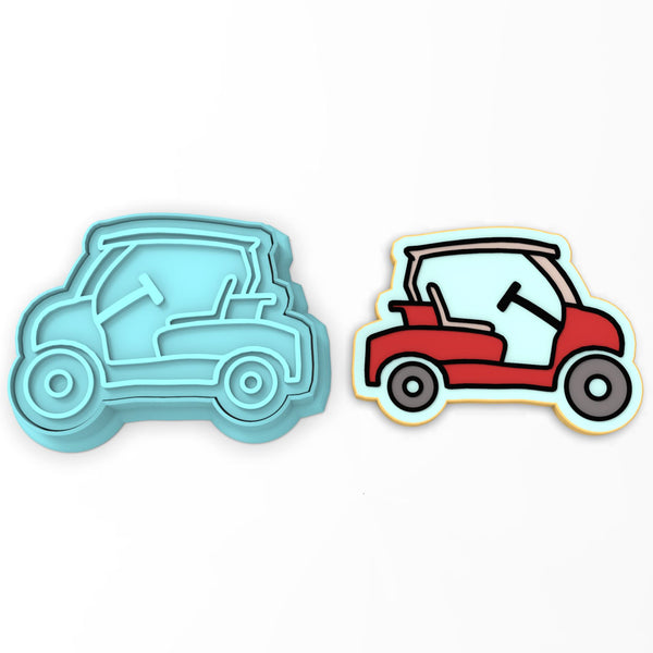 Golf Cart Cookie Cutter | Stamp | Stencil #1