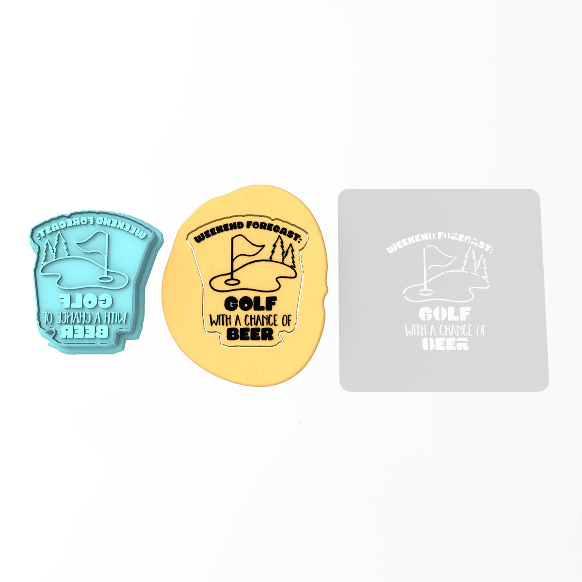 Golf Cookie Cutter | Stamp | Stencil #1
