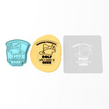 Golf Cookie Cutter | Stamp | Stencil #1