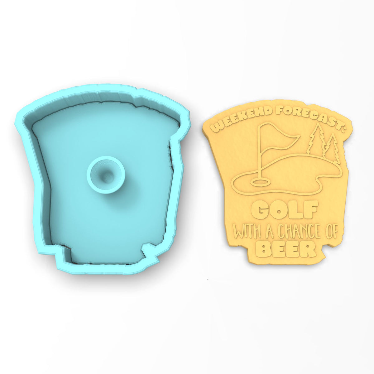 Golf Cookie Cutter | Stamp | Stencil #1