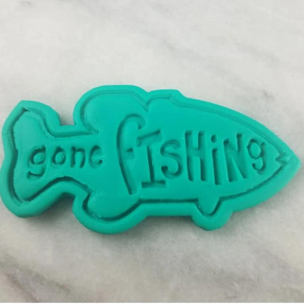 Gone Fishing Cookie Cutter Stamp & Outline #1