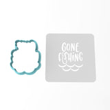 Gone Fishing Cookie Cutter | Stamp | Stencil #1 Boys/ Army / Outdoorsman Cookie Cutter Lady 3 Inch Cupcake/Small Cookie Cutter Only Yes