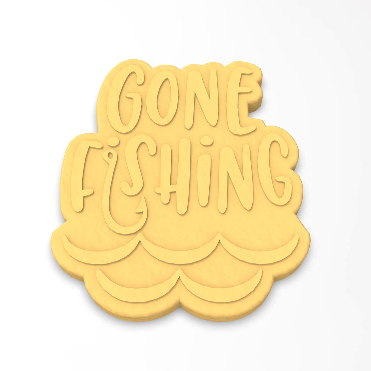 Gone Fishing Cookie Cutter | Stamp | Stencil #1 Boys/ Army / Outdoorsman Cookie Cutter Lady 