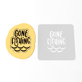 Gone Fishing Cookie Cutter | Stamp | Stencil #1 Boys/ Army / Outdoorsman Cookie Cutter Lady 3 Inch Cupcake/Small Cookie Stamp Only Yes