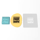 Graduation 2021 Straight Outta Quarantine Cookie Cutter | Stamp | Stencil #1