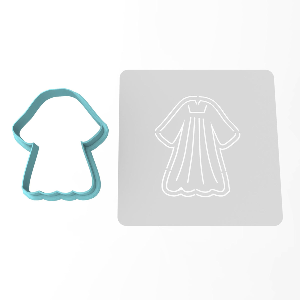 Graduation Gown Cookie Cutter | Stamp | Stencil #1