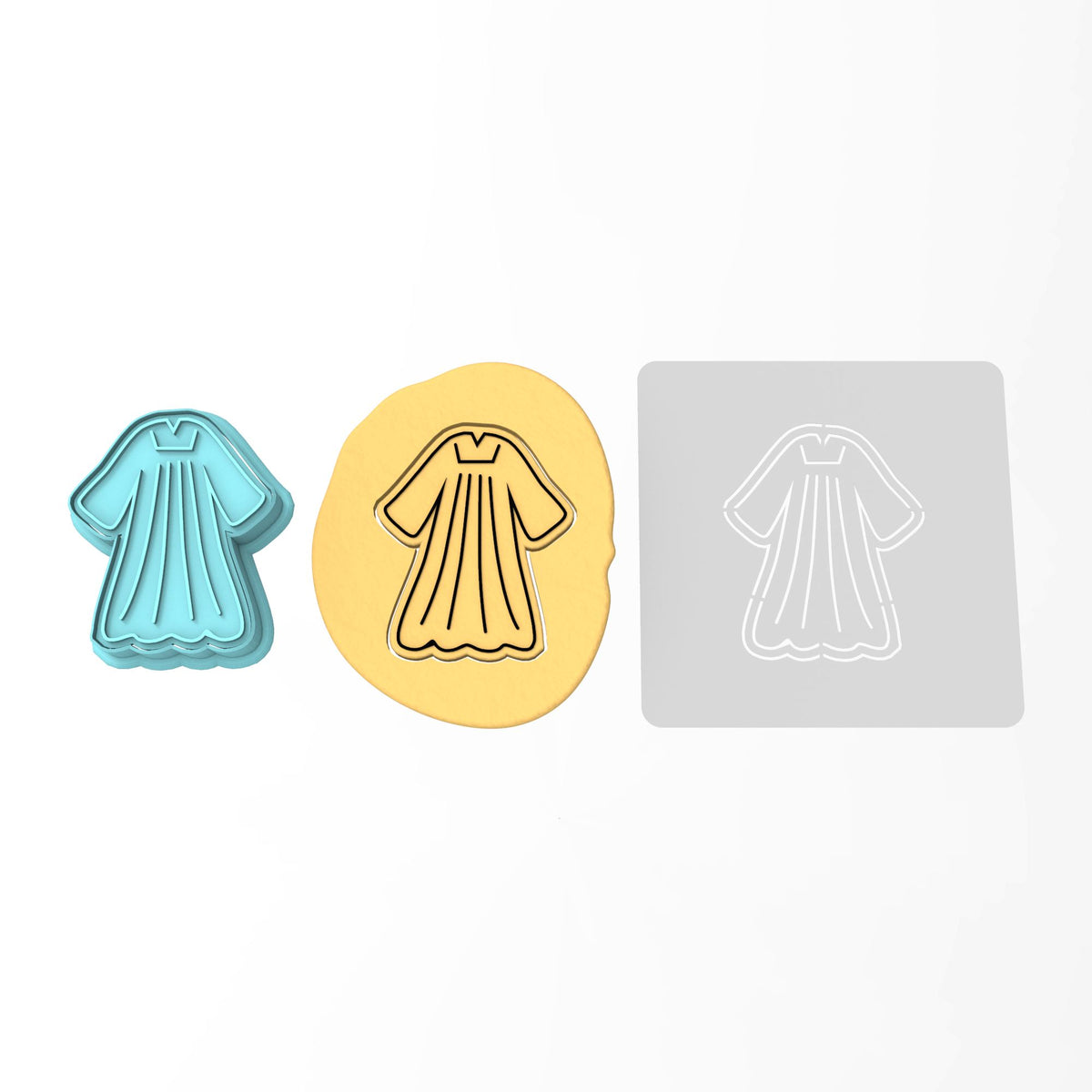 Graduation Gown Cookie Cutter | Stamp | Stencil #1