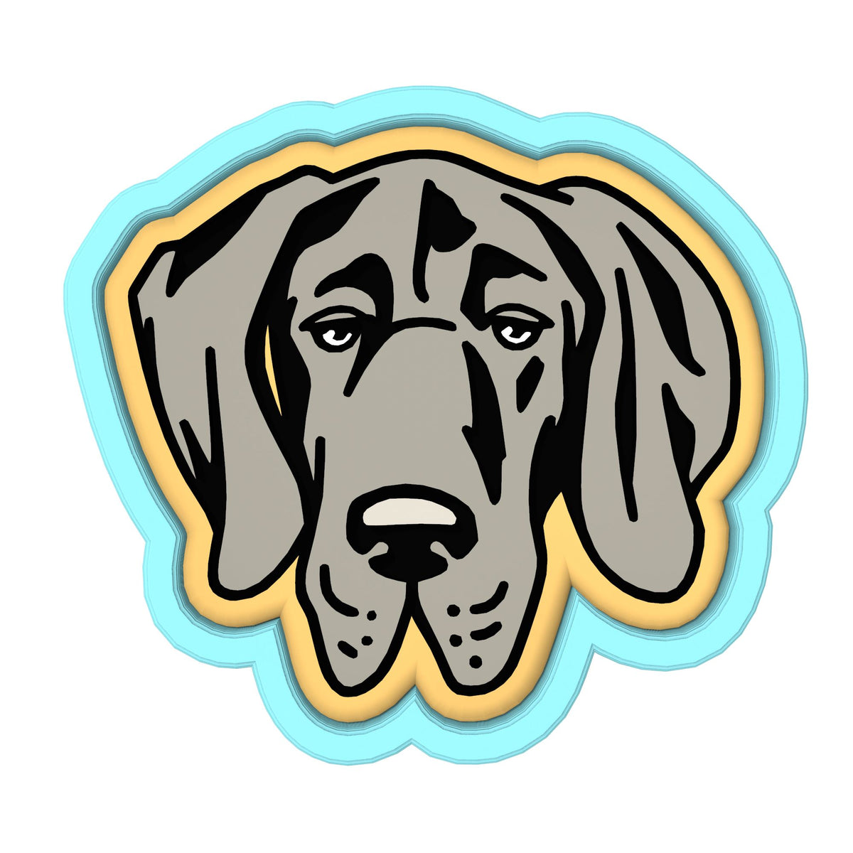 Great Dane Cookie Cutter | Stamp | Stencil #1 Animals & Dinosaurs Cookie Cutter Lady 