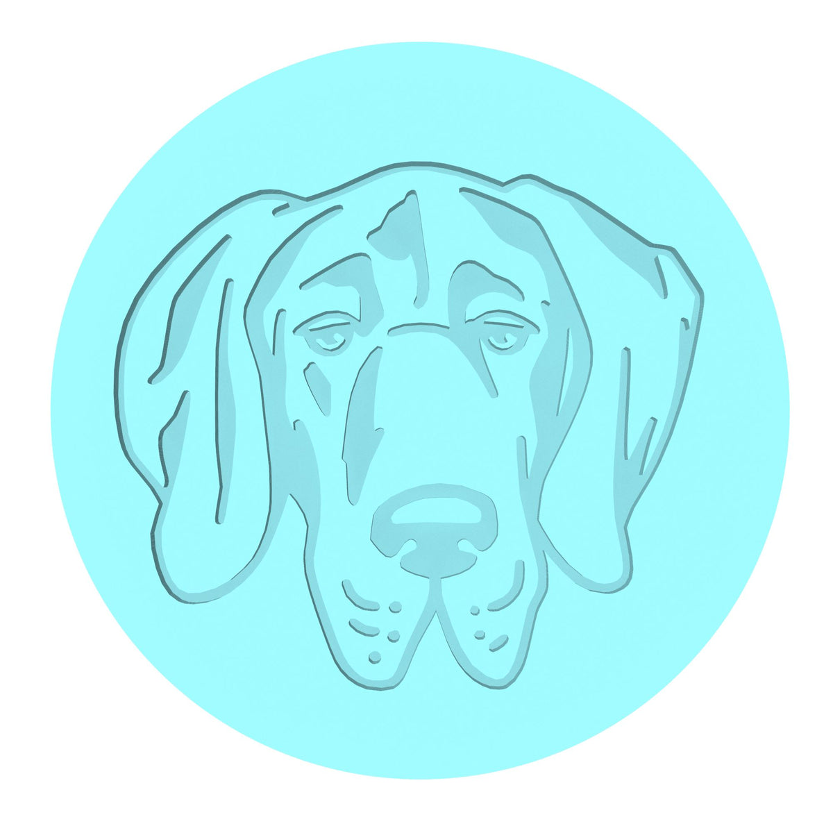 Great Dane Cookie Cutter | Stamp | Stencil #1 Animals & Dinosaurs Cookie Cutter Lady MINI - 2 Inches (5cm) Debosser ONLY 