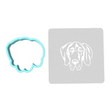 Great Dane Cookie Cutter | Stamp | Stencil #1 Animals & Dinosaurs Cookie Cutter Lady MINI - 2 Inches (5cm) **BUNDLE** Cutter + Stencil 