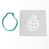 Grenade Cookie Cutter | Stamp | Stencil #1