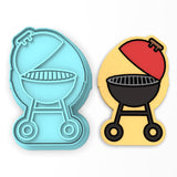 Grill Cookie Cutter | Stamp | Stencil #1