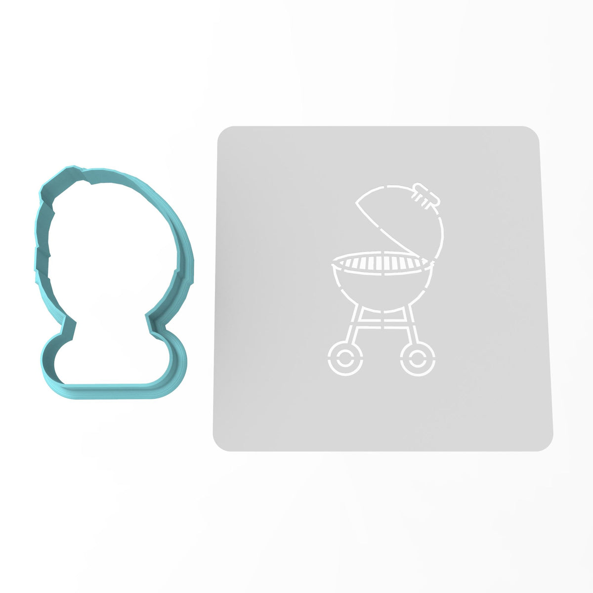 Grill Cookie Cutter | Stamp | Stencil #1