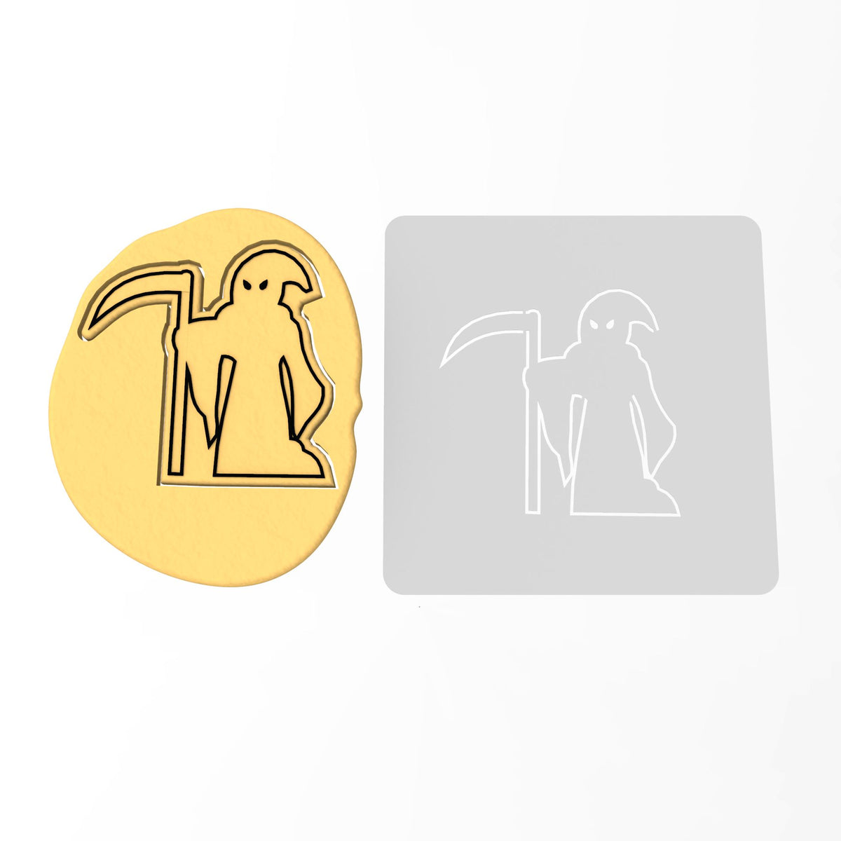 Grim Reaper Cookie Cutter | Stamp | Stencil #1