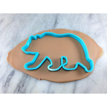 Grizzly Bear Cookie Cutter Outline #1 Animals & Dinosaurs Cookie Cutter Lady 