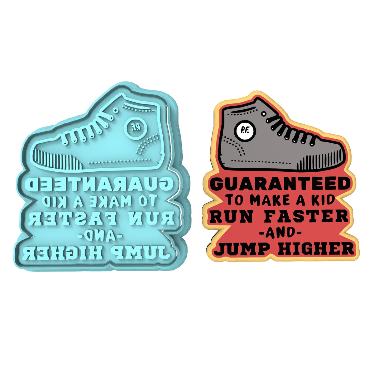 Guaranteed to Make a Kid Run Faster Cookie Cutter | Stamp | Stencil #1 4th of july Cookie Cutter Lady MINI - 2 Inches (5cm) **BUNDLE** Cutter + Stamp 