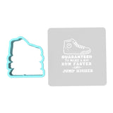 Guaranteed to Make a Kid Run Faster Cookie Cutter | Stamp | Stencil #1 4th of july Cookie Cutter Lady MINI - 2 Inches (5cm) **BUNDLE** Cutter + Stencil 