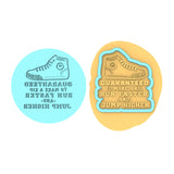 Guaranteed to Make a Kid Run Faster Cookie Cutter | Stamp | Stencil #1 4th of july Cookie Cutter Lady MINI - 2 Inches (5cm) **BUNDLE** Cutter + Debosser 