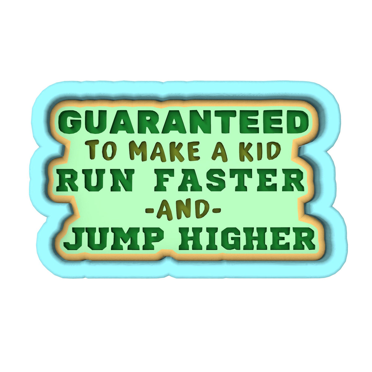 Guaranteed to Make a Kid Run Faster Cookie Cutter | Stamp | Stencil #2 4th of july Cookie Cutter Lady 