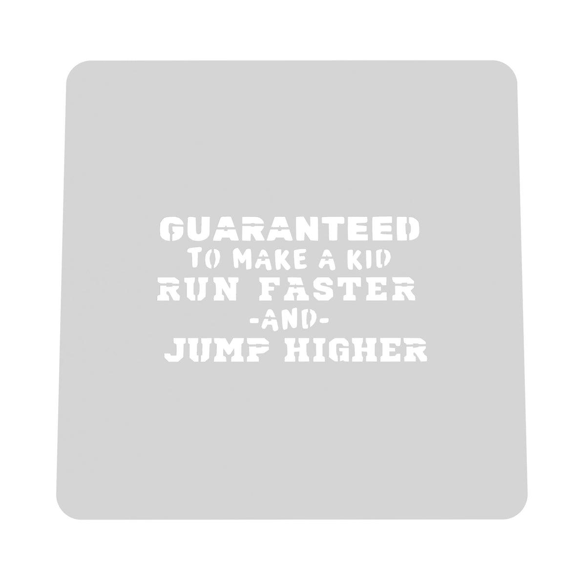 Guaranteed to Make a Kid Run Faster Cookie Cutter | Stamp | Stencil #2 4th of july Cookie Cutter Lady MINI - 2 Inches (5cm) Stencil ONLY 