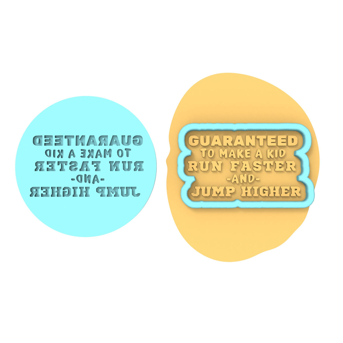 Guaranteed to Make a Kid Run Faster Cookie Cutter | Stamp | Stencil #2 4th of july Cookie Cutter Lady MINI - 2 Inches (5cm) **BUNDLE** Cutter + Debosser 